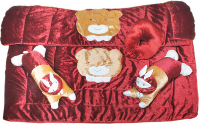 

Madhav product Shades of Paradise Velvet Bedding Set(Maroon)