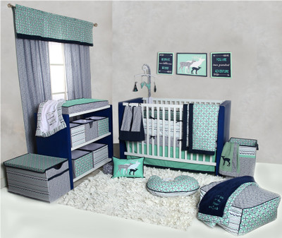 

Bacati Cotton Bedding Set(Mint)