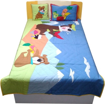 75% OFF on Hugs N Rugs Home Series Cotton Bedding Set(Multicolor)