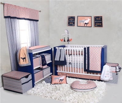 

Bacati Cotton Bedding Set(Coral)