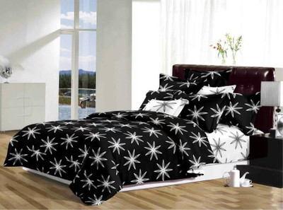 

Dexim Polyester, Cotton Bedding Set(Black)