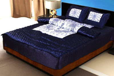 

Ooltah Chashma Satin Bedding Set(Blue)
