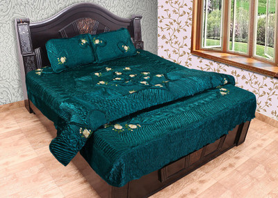 

Chelsi Satin Bedding Set(Green)