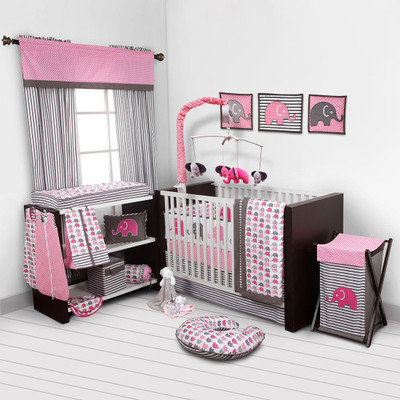 

Bacati Cotton Bedding Set(Pink)