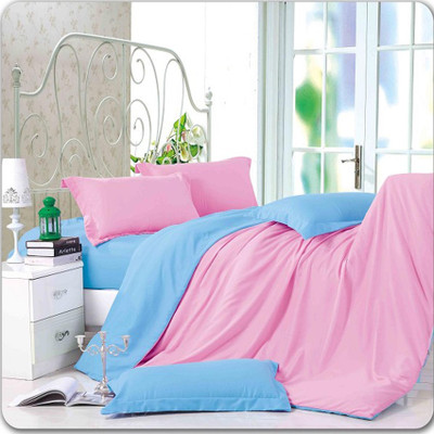

Dexim Double Florescent Color Polycotton Bedding Set(Pink, Light Blue)