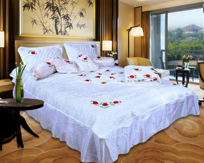 

Urban Style Ethnic Raw Silk Bedding Set(White)