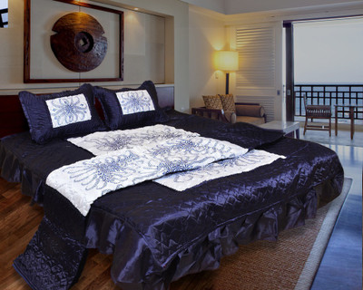 Ooltah Chashma Satin Bedding Set(Blue)