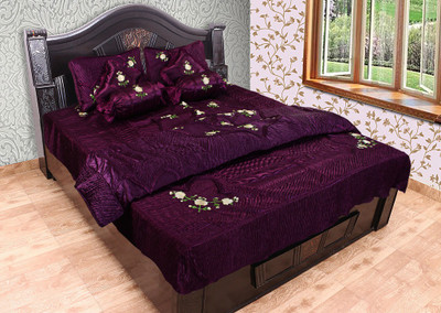 

Chelsi Satin Bedding Set(Purple)