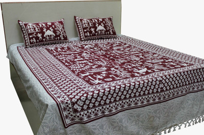 

Bedsheet Cotton Bedding Set(Brown, White)