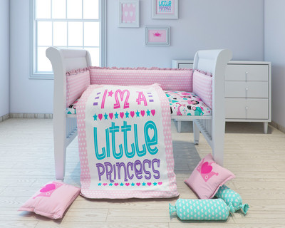 

Fancy Fluff Cotton Bedding Set(Pink, Light Blue)