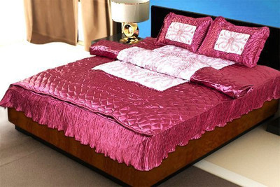 

Ooltah Chashma Satin Bedding Set(Pink)