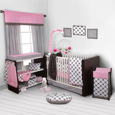 

Bacati Cotton Bedding Set(Pink)