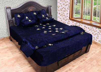 

Chelsi Satin Bedding Set(Blue)