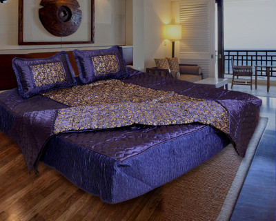 

Ooltah Chashma Satin Bedding Set(Blue)