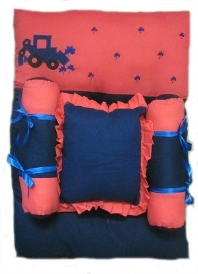 

Krivi Kids Transport Polyester, Cotton Bedding Set(Orange, Blue)