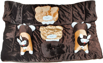 

Madhav product Shades of Paradise Velvet Bedding Set(Brown)