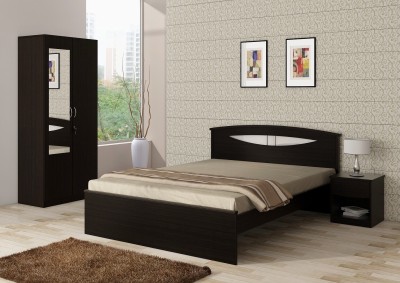 

Spacewood Engineered Wood Bed + Side Table + Wardrobe(Finish Color - Natural Wenge woodpore)