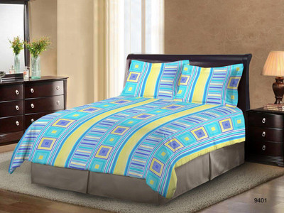 

Bombay Dyeing 124 TC Cotton Double Printed Bedsheet(Blue)