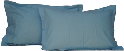 

Snuggle Plain Pillows Cover(Pack of 2, 75 cm*50 cm, Blue)