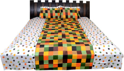 

Nathi and Nancy Cotton Double Abstract Bedsheet(1 Bed Sheet & 2 Pillow Covers, Multicolor)