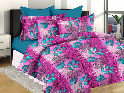 

Metro Living 144 TC Cotton Double Floral Bedsheet(Double Bedsheet With 2 Pillow Covers, Multicolor)
