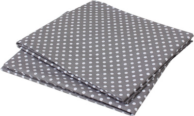 

Bacati Cotton Crib Printed Bedsheet(Pack of 2, Grey)