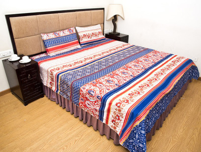 

Halowishes 200 TC Polyester Double Printed Bedsheet(Pack of 1, Multicolor)