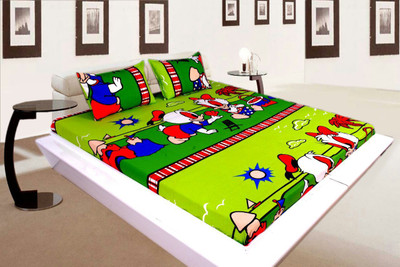 

ABhomedecor Cotton Double Abstract Bedsheet(Pack of 1, Multicolor)