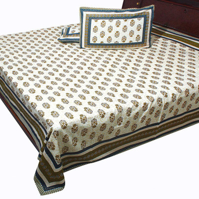 

Shilpbazaar 116 TC Cotton Double Printed Bedsheet(Pack of 1, Multicolor)