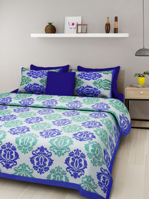 

Suraaj Fashion 300 TC Cotton Double King Floral Bedsheet(Pack of 1, Multicolor)