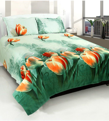 

Wonder Home Collection 150 TC Polyester Double Floral Bedsheet(Pack of 1, Multicolor)