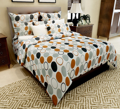 

Home Candy 144 TC Cotton Double Polka Bedsheet(Pack of 1, White)
