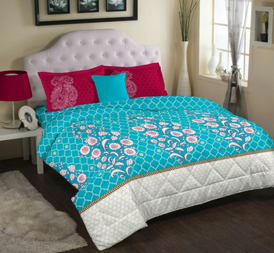 

Bichauna by Portico Cotton Double King Paisley Bedsheet(Blue, Sky Blue, Pink, Maroon, White), Blue;maroon;pink;sky blue;white