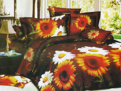 43% OFF on Dekor World 200 TC Polycotton Double Floral Bedsheet(1 Bed sheet, 2 Pillow Covers, Brown)