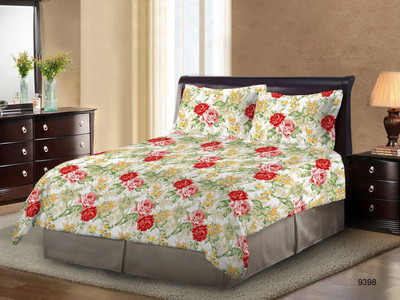 

Bombay Dyeing 124 TC Cotton Double Printed Bedsheet(Red)