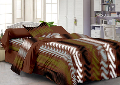 50% OFF on Story@Home Cotton Abstract Single Bedsheet(1 Single Bedsheet With 1 Pillow Cover, Brown)