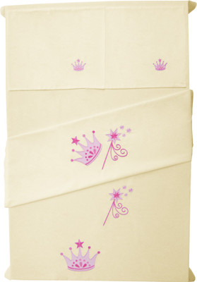 

Baby Rap 200 TC Cotton Crib Embroidered Bedsheet(Pack of 2, Yellow)