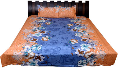 

Nathi and Nancy Cotton Double Floral Bedsheet(1 BED SHEET, 2 PILLOW COVERS, Multicolor)