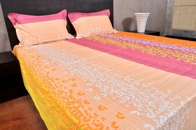 

Banana Prints 300 TC Cotton Double Floral Bedsheet(Pack of 1, Multicolor)