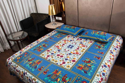 

Divy Fusion Fashion 260 TC Cotton Double Printed Bedsheet(Pack of 1, Multicolor)