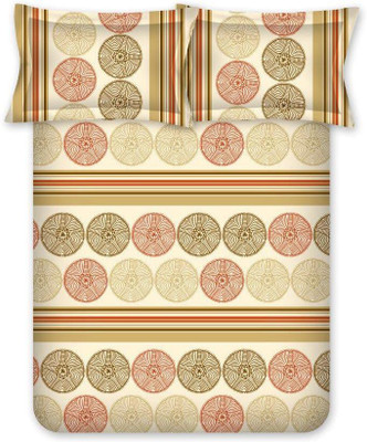 

Bombay Dyeing Cotton Double Printed Bedsheet(Brown)