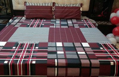 

Divyaman 144 TC Cotton Double King Printed Bedsheet(Pack of 1, Dark Brown)