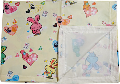 Love Baby 220 TC Polycotton Single Abstract Bedsheet(Pack of 1, Yellow)