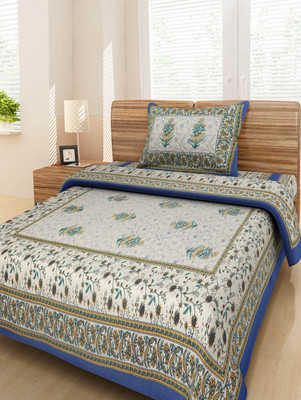 UNIQCHOICE Cotton Single Printed Flat Bedsheet(Multicolor)