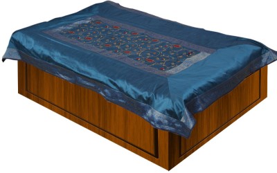 Soundarya Polyester Single Abstract Flat Bedsheet(Pack of 1, Blue)