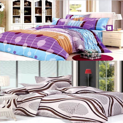 

Zesture 144 TC Polycotton Double Printed Bedsheet(Pack of 2, Multicolor)