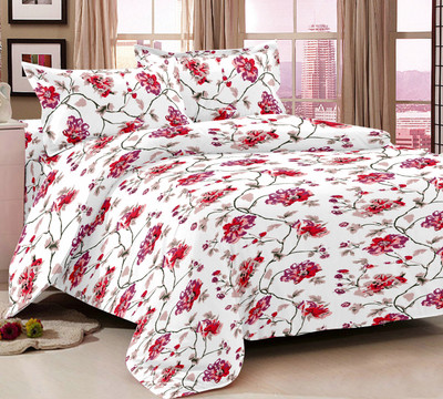 44% OFF on Story@Home 152 TC Cotton Double Floral Bedsheet(1 Double Bedsheet With 2 Pillow Covers, White) 44% OFF on Story@Home 152 TC Cotton Double Floral Bedsheet(1 Double Bedsheet With 2 Pillow Covers, White)