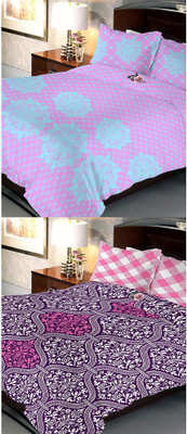 

Uber Urban 108 TC Cotton Double Abstract Bedsheet(Pack of 2, Multicolor)