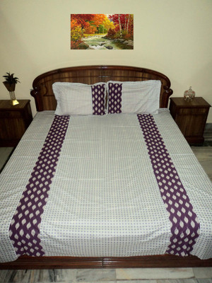 

Design Willa Cotton Double Striped Bedsheet(Pack of 1, Multicolor)