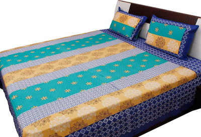 

Halowishes 110 TC Cotton Double Floral Bedsheet(Pack of 1, Multicolor)